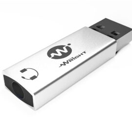 WRIGHT USB External Sound Card Audio Adapter 2 in 1 USB to 3.5mm Jack Audio Adapter Aluminum Stereo Sound Card for Windows Mac PS5 Linux PC Laptops Desktops connect any TRRS pin headphone with mic [NOT for TV or Car] aux to usb and usb to aux converter [12 Months Warranty]