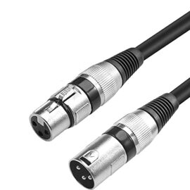 Wright MF3 2 Meter XLR Male to XLR Female Cable, Microphone Balanced XLR Cable 3pin male to female (3 Miter)